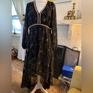 Star Wars Black Romper Dress large galaxy edge Jedi Disney